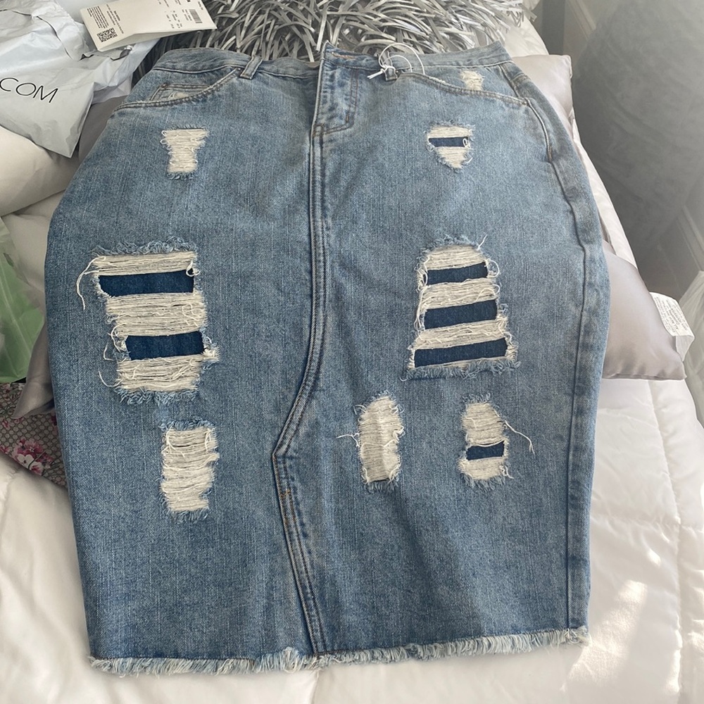 jean skirt
